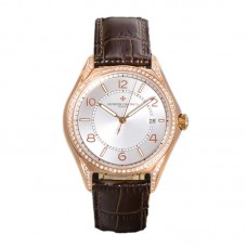 Fiftysix Silver Dial with Diamond Bezel in Pink Gold Ref: 4600E