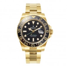 GMT Master II 116718LN Black Dial in Yellow Gold