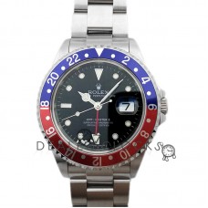 GMT Master II 16750 Pepsi Black Dial in Steel