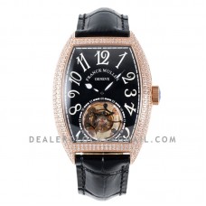 Giga Tourbillon Black Dial with Diamond Bezel on Rose Gold Giga Tourbillon Black Dial with Diamond Bezel on Rose Gold