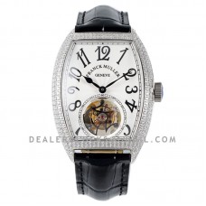 Giga Tourbillon White Dial with Diamond Bezel on Steel Giga Tourbillon White Dial with Diamond Bezel on Steel