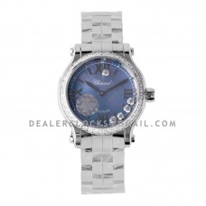 Happy Sport Automatic 33mm Blue MOP Dial with Diamond Bezel in Steel Happy Sport Automatic 33mm Blue MOP Dial with Diamond Bezel in Steel