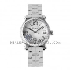 Happy Sport Automatic 33mm White Dial with Diamond Bezel in Steel Happy Sport Automatic 33mm White Dial with Diamond Bezel in Steel