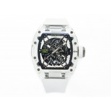 RM035 TRANSPARENT SONIC Best Edition Skeleton Dial on White Rubber Strap Clone RMUL2 V2
