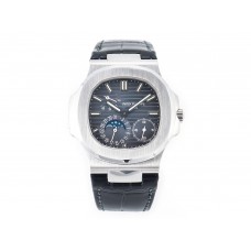 Nautilus 5712 SS PPF 1:1 Best Edition Blue Dial on Black Leather Strap A240 Super Clone V2 Nautilus 5712 SS PPF 1:1 Best Edition Blue Dial on Black Leather Strap A240 Super Clone V2