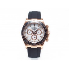 Daytona 116515 Clean 1:1 Best Edition 904L Steel RG White Dial on Oysterflex Strap SA4130