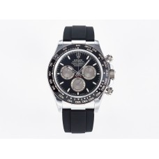 Daytona 126519 QF 1:1 Best Edition Black/Silver Dial on Oysterflex Strap SH4131 V6（Gain Weight）