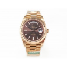 DayDate 40 228235 ARF 904L Steel Brown Crystal Diamonds Bezel on President Bracelet VR3255 DayDate 40 228235 ARF 904L Steel Brown Crystal Diamonds Bezel on President Bracelet VR3255