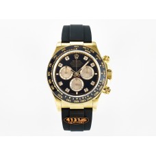 Daytona 126518 QF 1:1 Best Edition Black/YG Diamonds Dial on Oysterflex Strap SH4131 V6(Gain Weight) Daytona 126518 QF 1:1 Best Edition Black/YG Diamonds Dial on Oysterflex Strap SH4131 V6(Gain Weight)