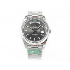 DayDate 40 228239 ARF 904L Steel Grey Stick Dial on President Bracelet VR3255