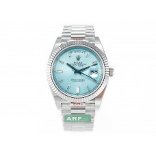 DayDate 40 228236 ARF 904L Steel Tiffany Blue Crystal Diamonds Bezel on President Bracelet VR3255 DayDate 40 228236 ARF 904L Steel Tiffany Blue Crystal Diamonds Bezel on President Bracelet VR3255