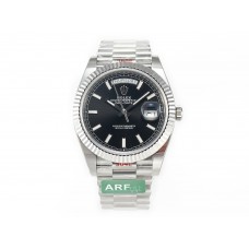 DayDate 40 228239 ARF 904L Steel Black Dial on President Bracelet VR3255