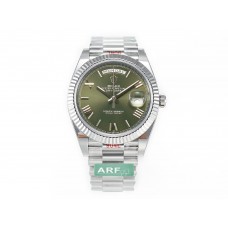 Day Date 40 SS 228239 ARF 1:1 Best Edition Green Roman Dial on President Bracelet VR3255