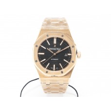 Royal Oak 41mm 15400 RG ZF 1:1 Best Edition Black Textured Dial on RG Bracelet V2 SA3120 Super Clone