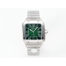 Santos de Cartier 40mm SS 2018 BVF 1:1 Best Edition Green Dial on SS SmartLinks Bracelet MIYOTA 9015 V2 Santos de Cartier 40mm SS 2018 BVF 1:1 Best Edition Green Dial on SS SmartLinks Bracelet MIYOTA 9015 V2