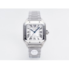 Santos de Cartier 35mm SS 2018 BVF 1:1 Best Edition White Dial on SS SmartLinks Bracelet MIYOTA 9015 V2 Santos de Cartier 35mm SS 2018 BVF 1:1 Best Edition White Dial on SS SmartLinks Bracelet MIYOTA 9015 V2