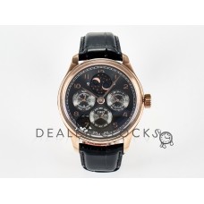 IW5034 Portugieser Perpetual Calendar RG V9F 1:1 Best Edition Black Dial on Black Leather Strap A52610