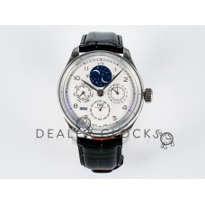 IW5034 Portugieser Perpetual Calendar SS V9F 1:1 Best Edition White Dial on Black Leather Strap A52610