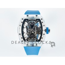 RM53-02 Transparent Tourbillon RMF Best Edition Skeleton Dial on Blue Rubber Strap RM53-02 Transparent Tourbillon RMF Best Edition Skeleton Dial on Blue Rubber Strap