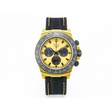 Daytona DIW Yellow Carbon N6F 1:1 Best Edition Yellow/Black Dial on Black Nylon Strap SA4130 V2