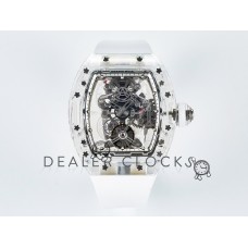 RM56-01 Transparent Tourbillon RMF Best Edition Skeleton Dial on White Rubber Strap RM56-01 Transparent Tourbillon RMF Best Edition Skeleton Dial on White Rubber Strap