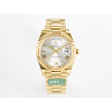 Day Date 40 YG 228238 ARF 1:1 Best Edition Silver Roman Dial on President Bracelet VR3255
