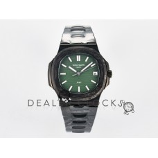 Nautilus 5711 DIW Carbon DIWF 1:1 Best Edition Green Textured Dial On Carbon Bracelet 324CS