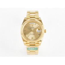 Day Date 40 YG 228238 ARF 1:1 Best Edition YG Roman Dial on President Bracelet VR3255