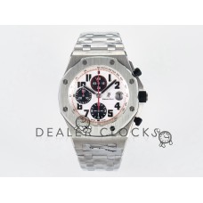 Royal Oak Offshore 42mm Panda SS TKF Best Edition White/Black Dial on SS Bracelet A7750