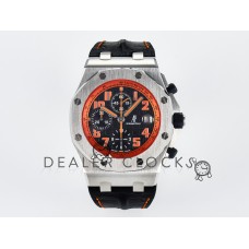 Royal Oak Offshore 42mm Volcano TKF Best Edition Black Dial on Black Leather Strap A7750