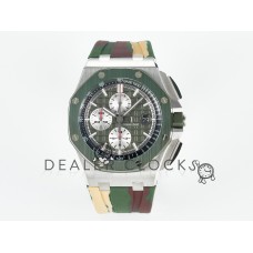 Royal Oak Offshore 44mm SS TKF 1:1 Best Edition Green Dial on Green Camou Rubber Strap A3126 Royal Oak Offshore 44mm SS TKF 1:1 Best Edition Green Dial on Green Camou Rubber Strap A3126
