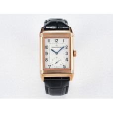 Reverso Classic Duoface Small Seconds RG MGF Best Edition White Textured Dial on Black Leather Strap A854A