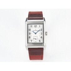 Reverso Classic Duoface Small Seconds SS MGF Best Edition White Guilloché Dial on Red Leather Strap A854A