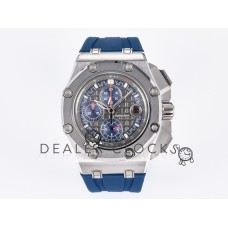Royal Oak Offshore Schumacher SS TKF Best Edition Gray/Blue Dial on Blue Rubber Strap A3126 Royal Oak Offshore Schumacher SS TKF Best Edition Gray/Blue Dial on Blue Rubber Strap A3126