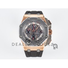 Royal Oak Offshore Schumacher RG TKF Best Edition Gray/Black Dial on Gray Rubber Strap A3126 Royal Oak Offshore Schumacher RG TKF Best Edition Gray/Black Dial on Gray Rubber Strap A3126