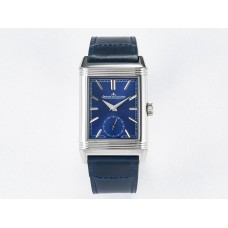 Reverso Tribute Duoface Small Seconds SS MGF Best Edition Blue Dial on Blue Leather Strap A854A