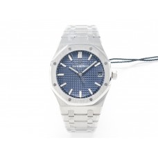 Royal Oak 41mm 15500 SS ZF 1:1 Best Edition Blue Textured Dial on SS Bracelet SA4302 Super Clone V3