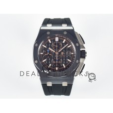 Royal Oak Offshore 44mm Black Ceramic TKF 1:1 Best Edition Black Dial on Black Rubber Strap A3126