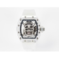RM52-01 White Transparent Tourbillon MSF Best Edition Skull Dial on White Rubber Strap RM52-01 White Transparent Tourbillon MSF Best Edition Skull Dial on White Rubber Strap