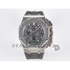 Royal Oak Offshore Schumacher SS TKF Best Edition Gray/Black Dial on Gray Rubber Strap A3126 Royal Oak Offshore Schumacher SS TKF Best Edition Gray/Black Dial on Gray Rubber Strap A3126