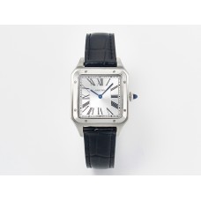 Santos Dumont 31.4mm IWSF Best Edition Silver Dial on Black Leather Strap Quartz Santos Dumont 31.4mm IWSF Best Edition Silver Dial on Black Leather Strap Quartz