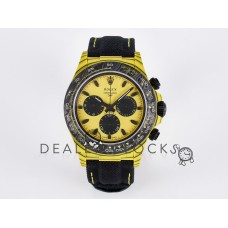 Daytona DIW Yellow Carbon Case DIWF Edition Black/White Dial on Black Nylon Strap A7750