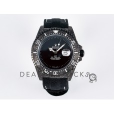 Sea Dweller 43mm Carbon DIWF Best Edition Black Dial on Black Nylon Strap A2824