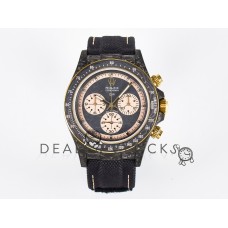 Daytona DIW Carbon Case DIWF Edition Carbon/Cream Dial on Black Nylon Strap A7750