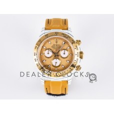 Daytona DIW White Carbon Case YG Bezel DIWF Edition YG Dial on Brown Leather Strap A7750