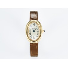 Baignoire De Cartier YG DRF 1:1 Best Edition Silver Dial on Brown Leather Strap Swiss Quartz Baignoire De Cartier YG DRF 1:1 Best Edition Silver Dial on Brown Leather Strap Swiss Quartz
