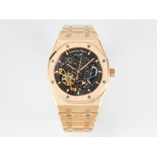 Royal Oak 41mm Skeleton 15407 RG ZF 1:1 Best Edition Skeleton Dial on RG Bracelet A3132
