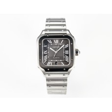 Santos de Cartier 40mm 2018 BVF 1:1 Best Edition Gray Bezel Gray Dial on SS SmartLinks Bracelet MIYOTA 9015 Santos de Cartier 40mm 2018 BVF 1:1 Best Edition Gray Bezel Gray Dial on SS SmartLinks Bracelet MIYOTA 9015