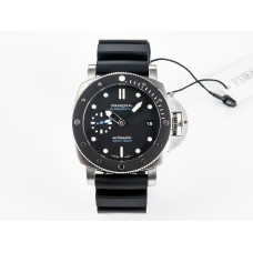 PAM683 Luminor Submersible 42mm VSF Best Edition Black Dial on Rubber Strap P900 Clone