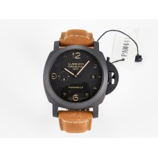 PAM441 Luminor Due VSF Best Edition Black Dial Black Carbon Bezel on Brown Asso Strap AXXXIV